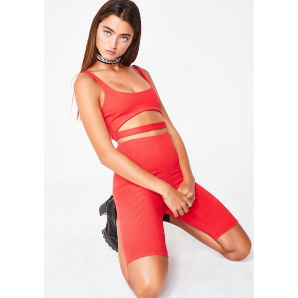 [dolls kill] • [whatz poppin biker short set] - Picture 5 of 7